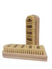Natural bristle brush with leather inserts (waxing brush)