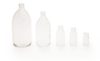 Botella de vidrio transparente con tapa de rosca PP28